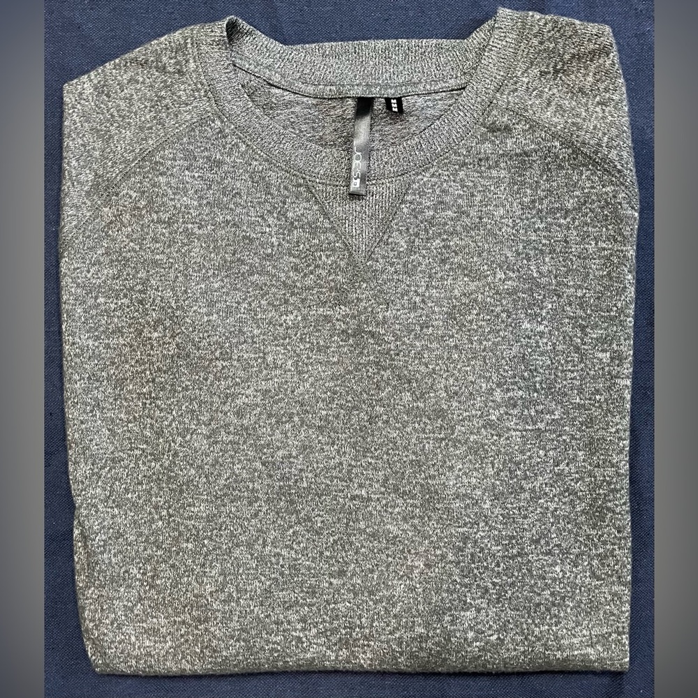 Joe's Jeans Mens Gray Knit Ribbed Trim Long Sleeve Crew Sweatshirt Size M